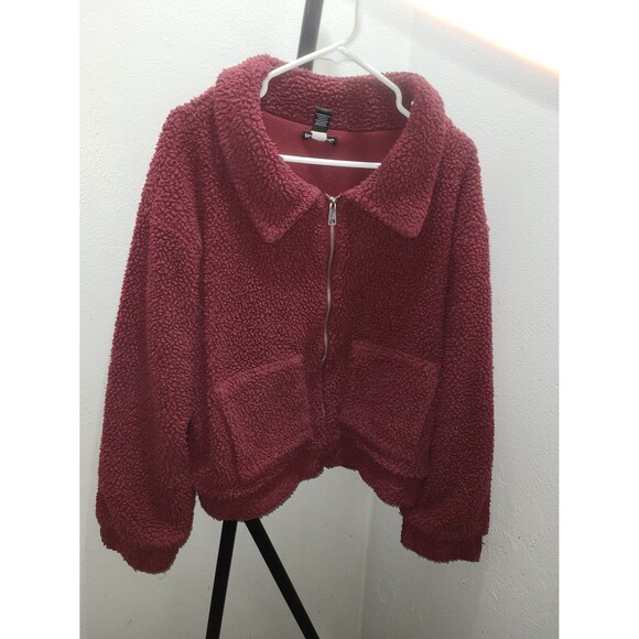 Hot Topic cropped fleece jacket large - Picture 1 of 4